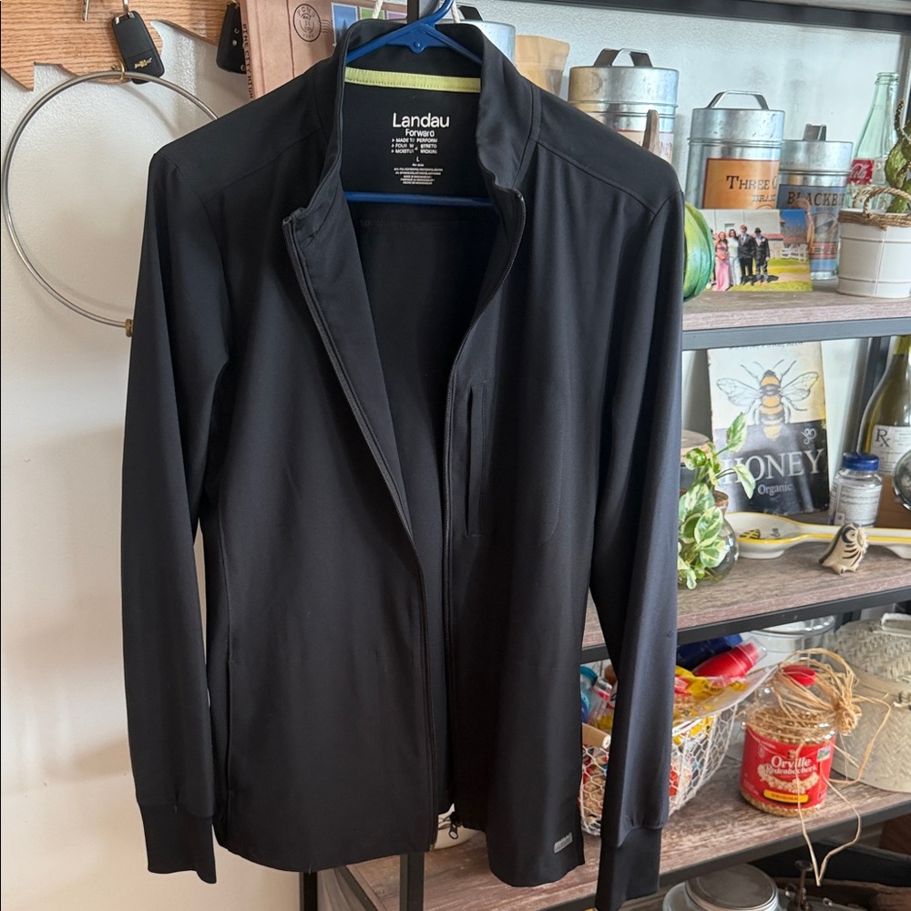 Landau Women's Black Utility Zip-Front Jacket